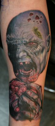 Full Leg Zombie Tattoo