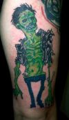 Zombie Tattoos on Thigh