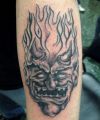Zombie  face tattoo image