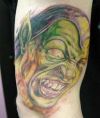 Zombie Face Tattoo Art Idea