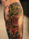 Zombie full Leg Tattoo Design