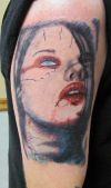 Zombie Tattoo Design On shoulder