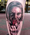 Zombie Tattoo Image on Leg