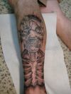 Zombie Tattoo Design On Leg