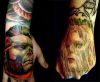 Full Sleeve Zombie Tattoo Design