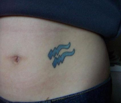 Aquarius Pics Tattoos For Stomach