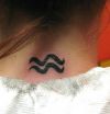 aquarius tattoo pic on neck