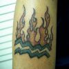 flaming aquarius tattoo