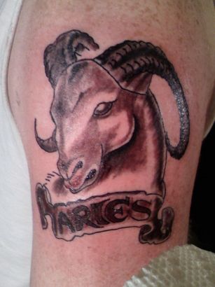 Aries Tattoos Pic On Arm