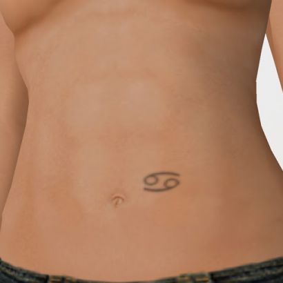 Cancer Tattoo On Stomach