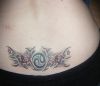cancer zodiac tribal tattoo on lower back