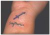 sagittarius pic tattoo on wrist