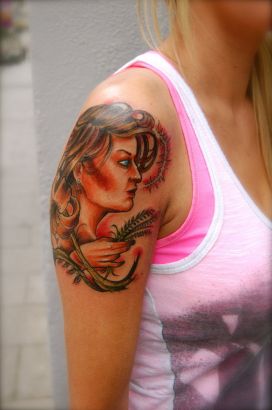 Virgo Image Tattoo On Arm