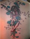 virgo lady tattoo on back
