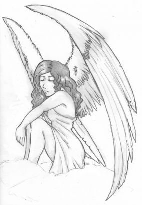 Angel Girl Free Tattoos