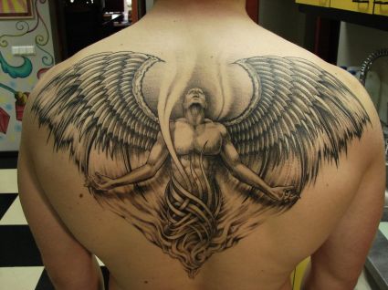 Angel Back Tattoos Design Image