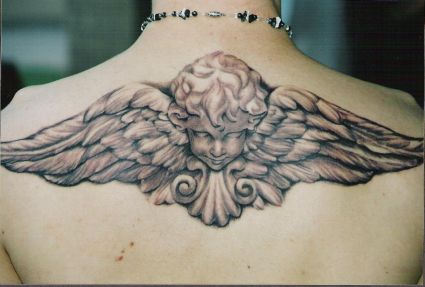 Angel Back Tattoo Design Pics