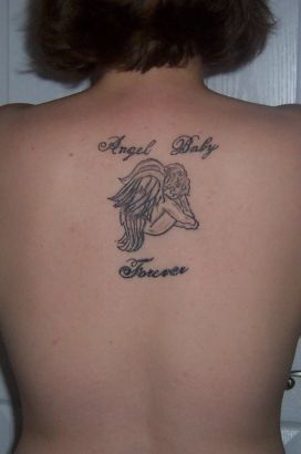 Angel Baby Tats On Girl's Back