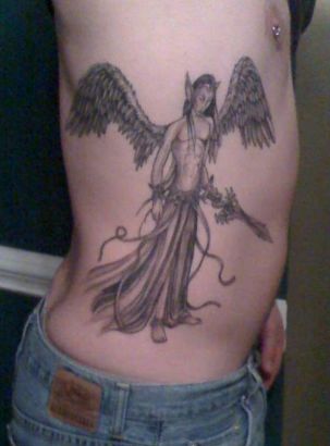 Worrier Angel Tattoo Design