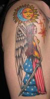 american angel girl tattoo