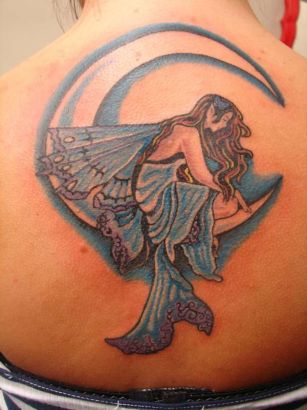 Fairy Tattoos On Moon