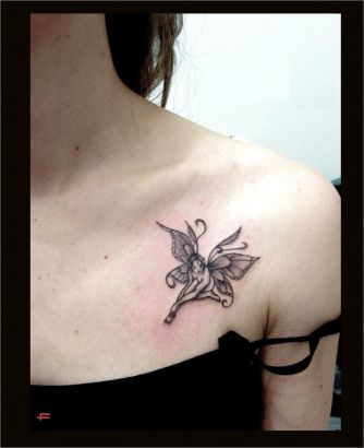 Fairy Tattoo Design On Chest