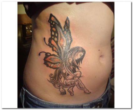 Fairy Tats Design On Stomach