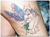 fairy tattoo design on thigh