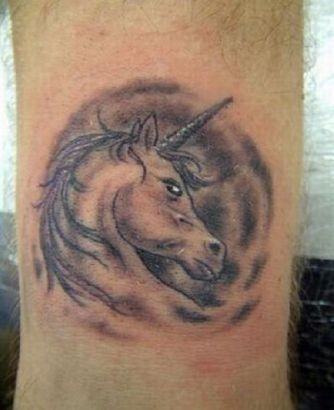 Unicorn Head Pic Tattoo