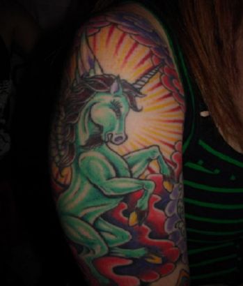 Unicorn Pics Tattoo On Arm