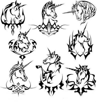 Collection Of Free Tattoo Drawing Unicorn Download - Line Drawing Of A  Unicorn, HD Png Download , Transparent Png Image - PNGitem