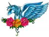 unicorn and rose tattoo