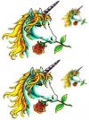 unicorn with rose tattoo