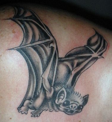 Flying Bat Tatoo