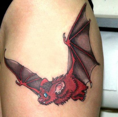 Flying Bat Tattoos