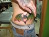 bat tattoo on side back