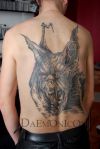 vampire tattoo on back