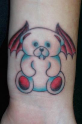 Little Angel Bear Tattoo