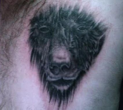 Bear Face Tattoo