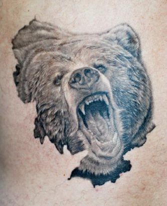 Bear Head Tattoo Image
