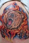 bear tattoo on shoulder