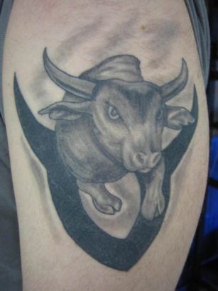 Bull Tattoos Design In Black