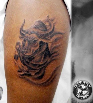 Bull Tattoos On Shoulder