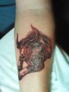 bull tats on hand