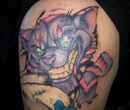Cheshire Cat Tattoo On Arm