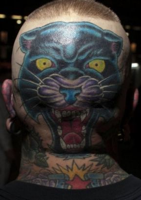 Cat Tattoo On Head