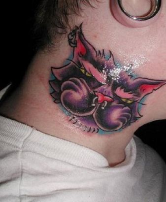 Details 62+ cat neck tattoo latest