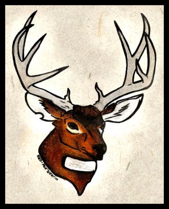 Free Deer Head Tattoo