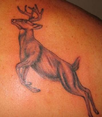 Running Deer Tattoo