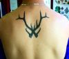 deer horn tattoo